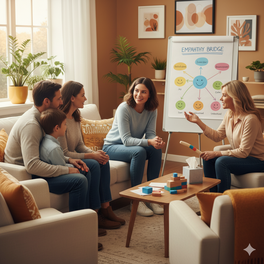 جلسات الإرشاد النفسي والأسري في مركز صوت الطفل